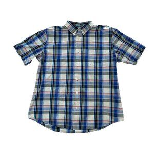 Foundry Supply Men's 2XLT BIG & TALL Button-Up Plaid Button-Up Farm Preppy Shirt